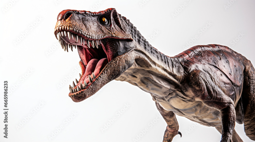 Fototapeta premium An extreme close up view of an ominous T-Rex dinosaur