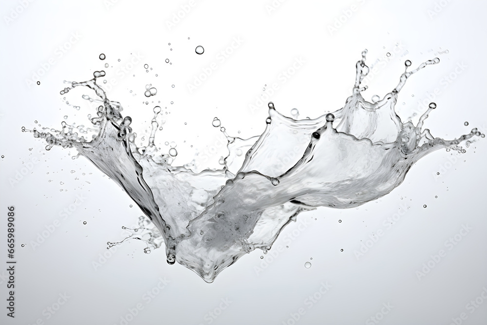 splash of water on white background