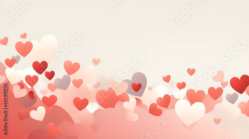 A charming Valentine's Day heart vector background, valentines day presentation background,love background for greeting cards,By Generative AI.