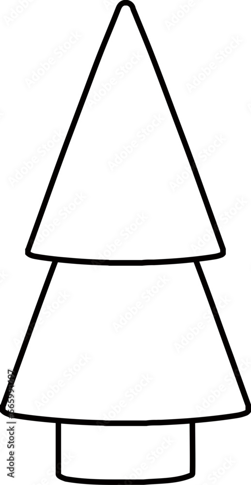Christmas tree outline Christmas tree outline