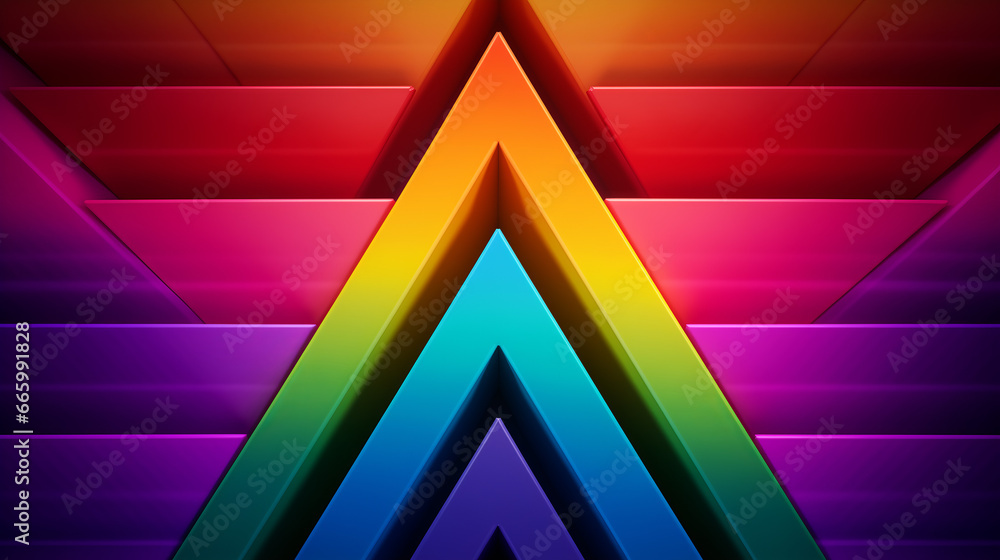 custom made wallpaper toronto digitalabstract background with triangles in rainbow colors