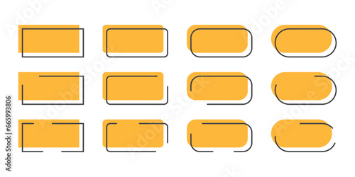 Quote frame icon in flat style. Speech bubble vector illustration on isolated background. Comment sign business concept.