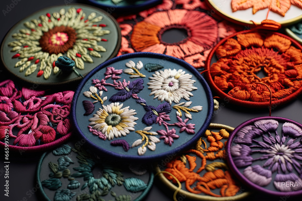 flower thread embroidery