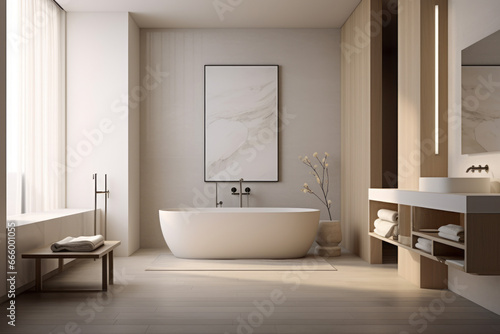Modern and minimalistic Bathroom  Generative AI