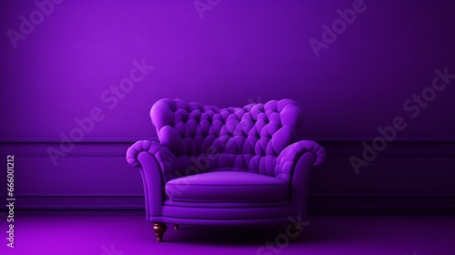 purple armchair in a room  generated by AI