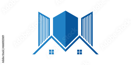 house city logo desgin with apartment concept modern  premium vector