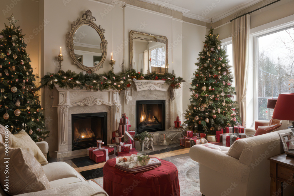 living room with christmas tree living room with christmas tree