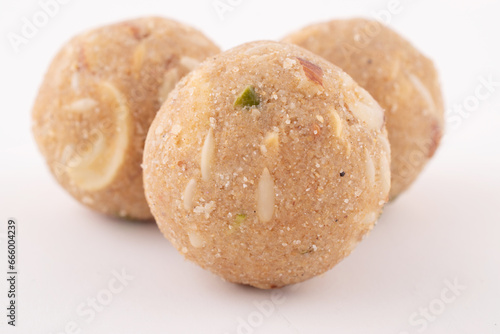Gond ladoo isolated on white background