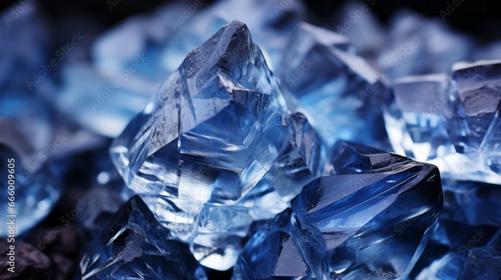 The vibrant blue hues of the crystal reflect the untamed beauty and raw power of the earth's mineral kingdom, evoking a sense of wonder and enchantment in its shimmering quartz form The vibrant blue hues of the crystal reflect the untamed beauty and raw power of the earth's mineral kingdom, evoking a sense of wonder and enchantment in its shimmering quartz form