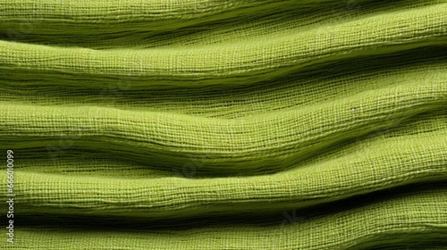 A vibrant green fabric enveloped in intricate patterns, evoking a sense of movement and capturing the essence of organic fibers in a mesmerizing abstract form