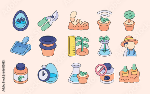 Greenhouse vector illustrations - vector illustrations. Greenhouse icons concept isolated. flat drawing