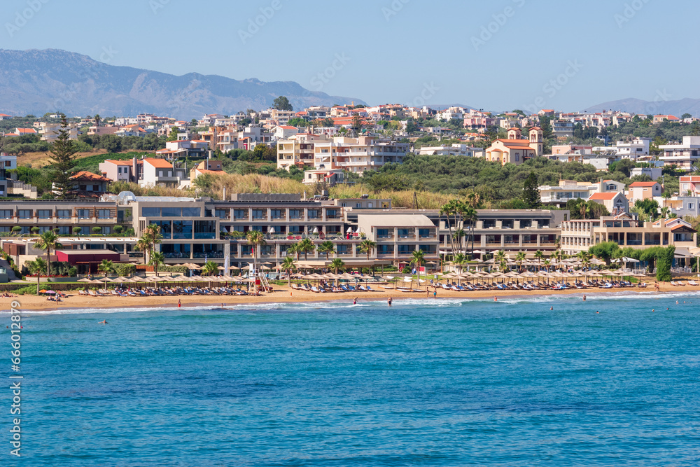 Hotel by beach on Crete, Greete