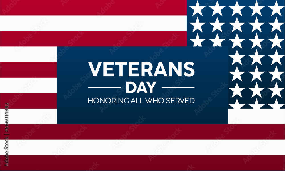 Veterans Day Tribute with American Flag, Saluting Soldier, and ...