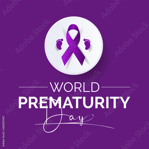 World Prematurity Day Vector Illustration with Tiny Newborn and Caring Hands. Vector template for background, banner, card, poster design.