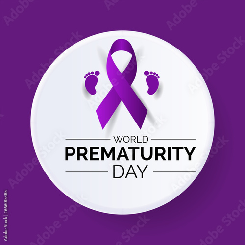 World Prematurity Day Vector Illustration with Tiny Newborn and Caring Hands. Vector template for background, banner, card, poster design.