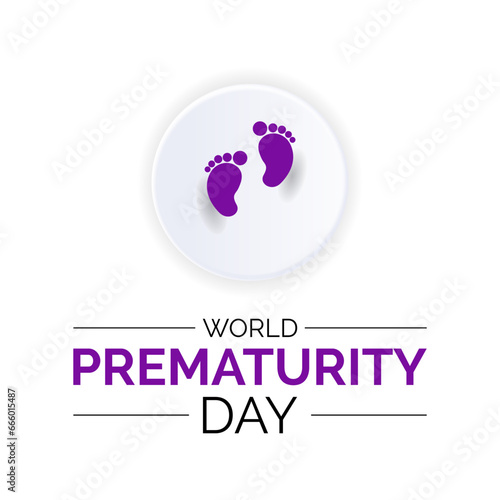 World Prematurity Day Vector Illustration with Tiny Newborn and Caring Hands. Vector template for background, banner, card, poster design.