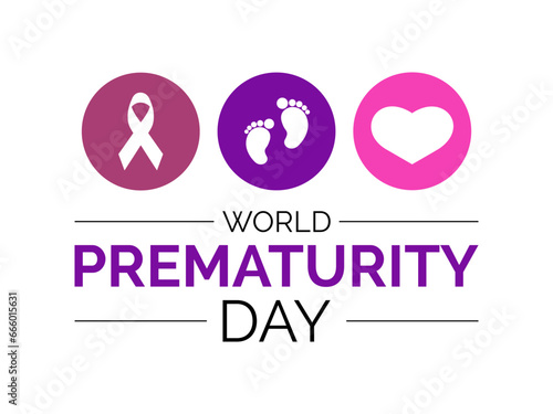 World Prematurity Day Vector Illustration with Tiny Newborn and Caring Hands. Vector template for background, banner, card, poster design.