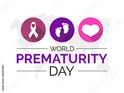 World Prematurity Day Vector Illustration with Tiny Newborn and Caring Hands. Vector template for background, banner, card, poster design.