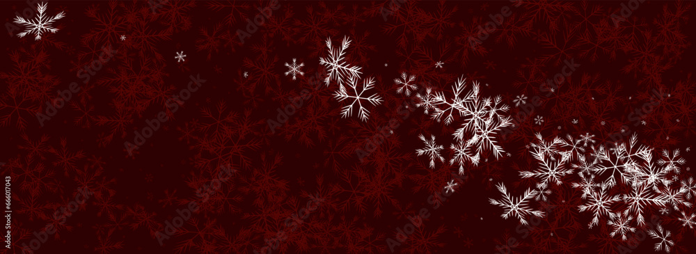 Gray Snowfall Vector Panoramic Red Background. Gray Snowfall Vector Panoramic Red Background.
