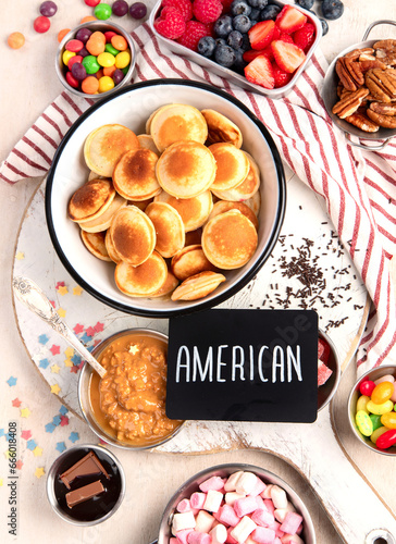 Small American pancakes.