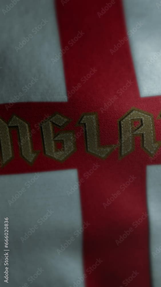 Vidéo Stock England Saint George flag texture background, vertical ...