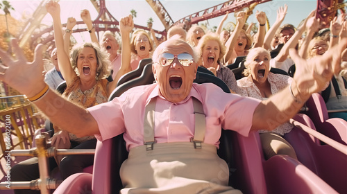 Old people's fun in the amusement park