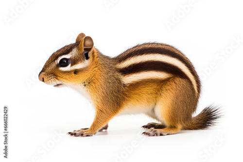 Chipmunk on white background