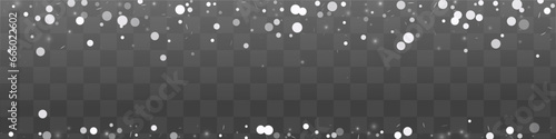 Winter Snowfall Vector Transparent Panoramic