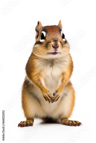 Chipmunk on white background