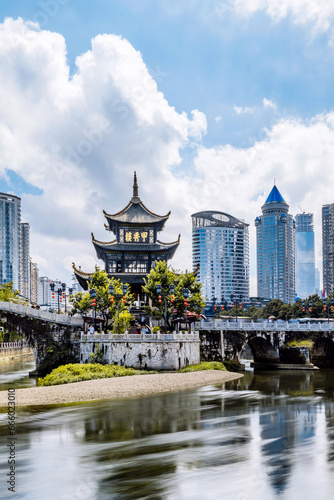 Architectural Scenery of Jiaxiu Building in Guiyang, Guizhou, China photo