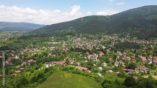 Amazing Aerial view of Vitosha Mountain near Village of Rudartsi, Pernik region, Bulgaria photo