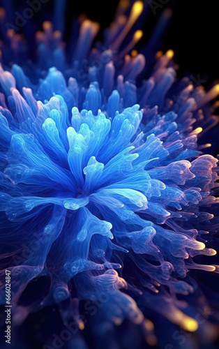 abstract flower graphics,created with Generative AI tecnology. © henvryfo