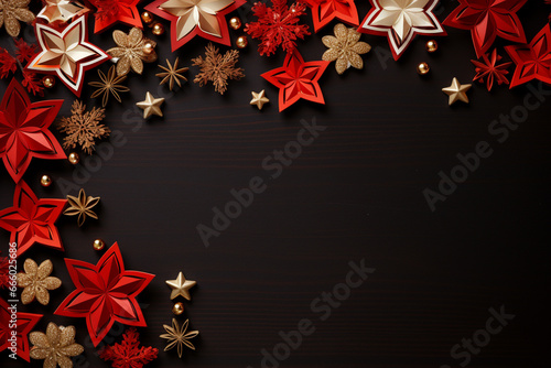 border crafting christmas decorations with center blank