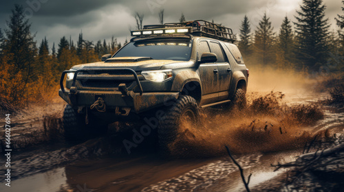 Rugged terrains are met with powerful 4x4 vehicles, showcasing off-road challenges