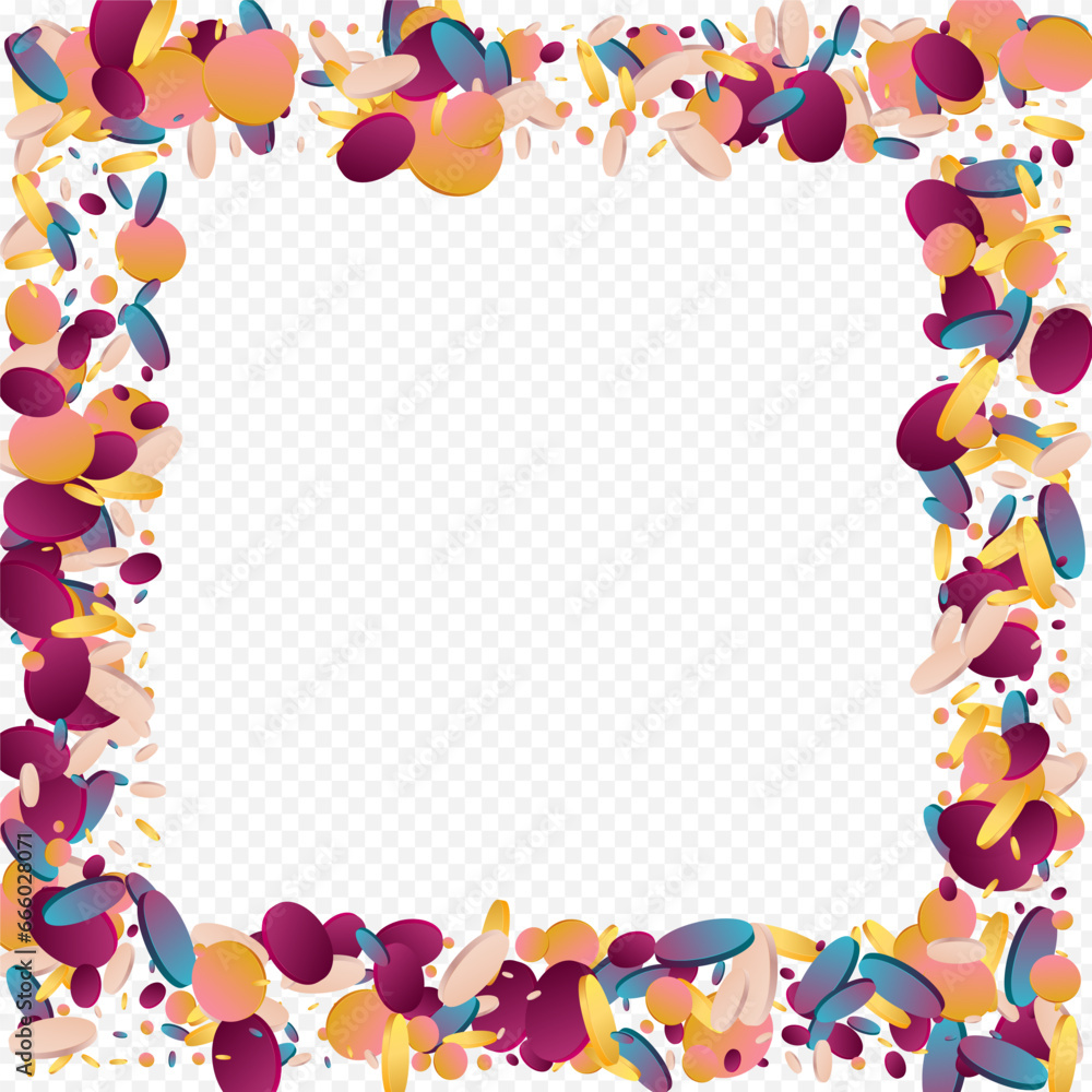 Colorful Dot Happy Transparent Background.
