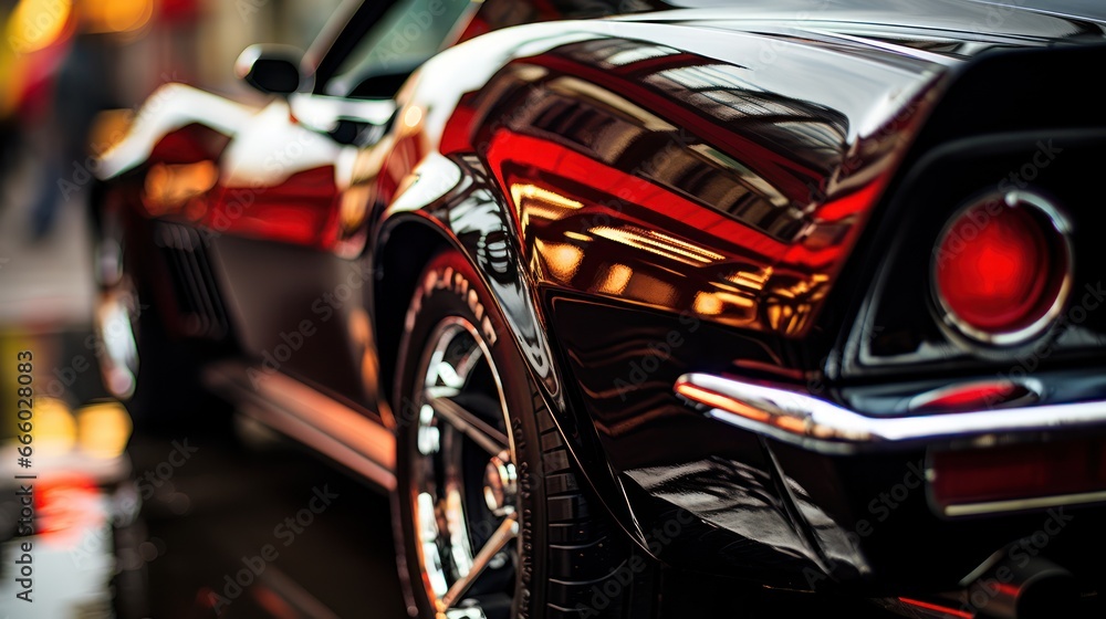 Cars shine with meticulous attention to detail, representing the precision of car detailing and customization Cars shine with meticulous attention to detail, representing the precision of car detailing and customization