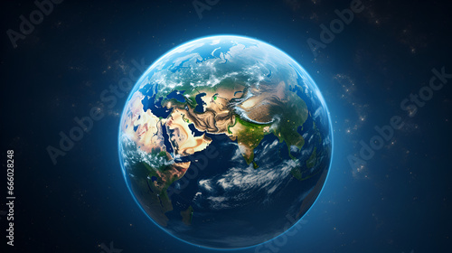 photography of planet Earth globe from space