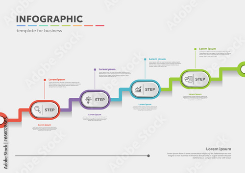Infographic  Steps  template business.   presentation Concept Timeline diagram , vector 