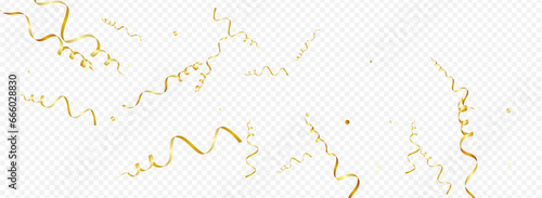 Gold Streamer Falling Vector Panoramic