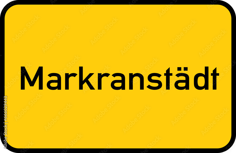 City sign of Markranstädt - Ortsschild von Markranstädt City sign of Markranstädt - Ortsschild von Markranstädt