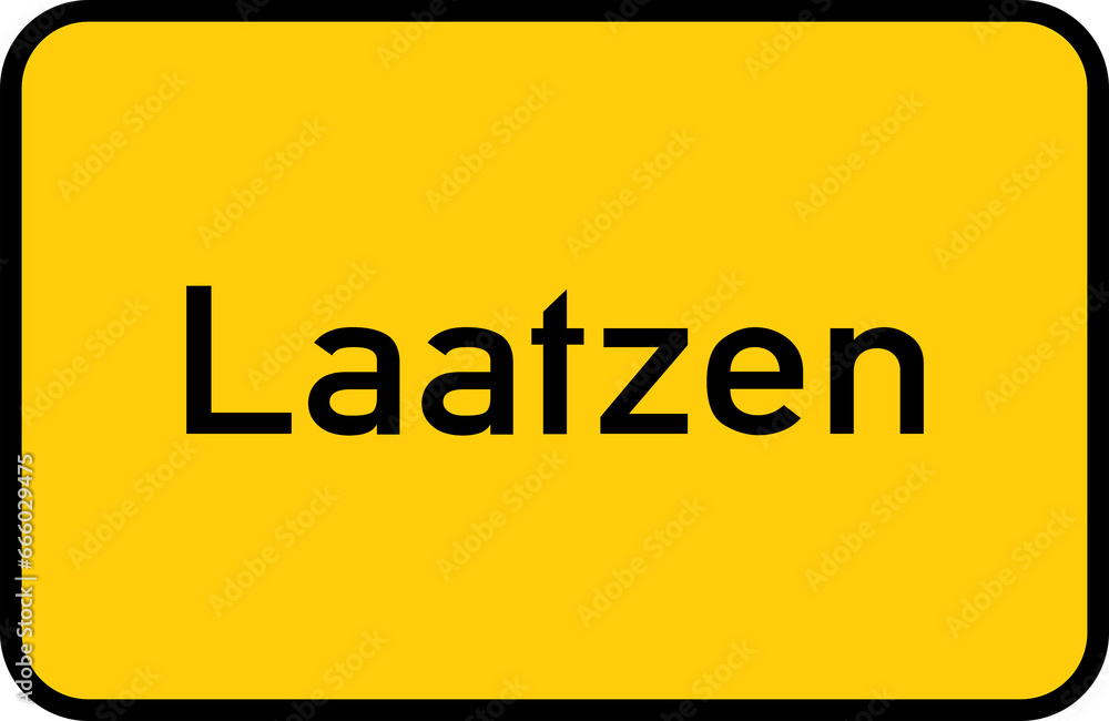 City sign of Laatzen - Ortsschild von Laatzen City sign of Laatzen - Ortsschild von Laatzen