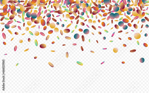 Rainbow Splash Carnival Transparent Background.