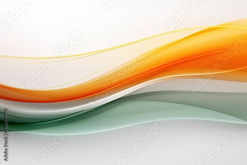 A Splash of Energizing Elegance Yellow and Green Wavy Abstractions Colors on White Background