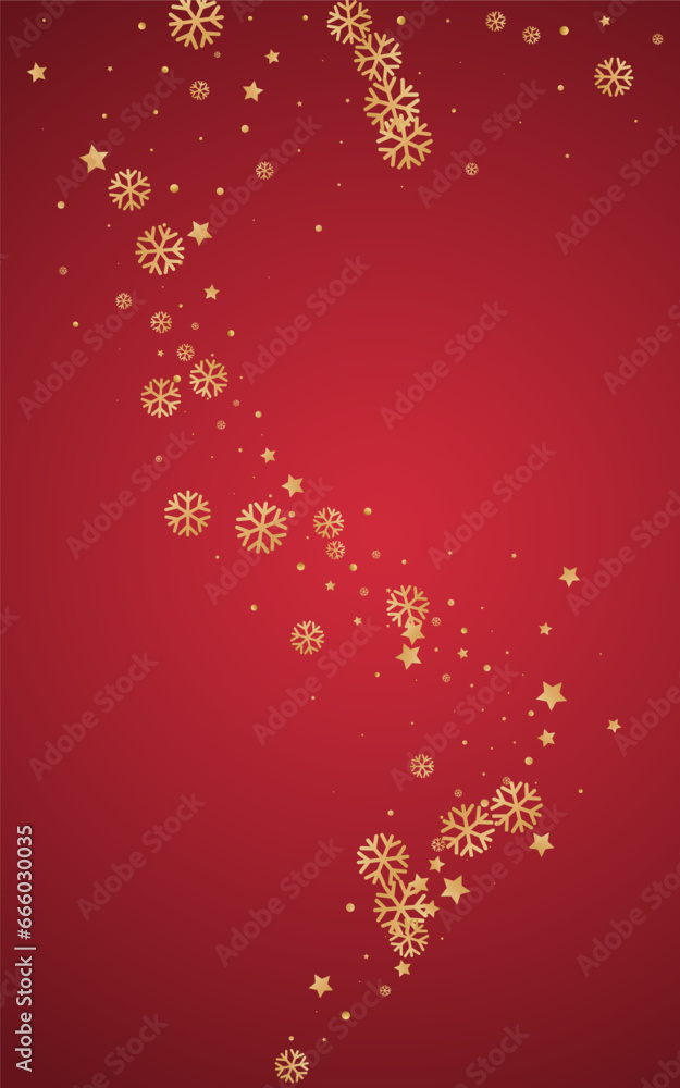 Silver Snowflake Vector Red Background. Abstract