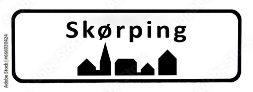 City sign of Skørping - Skørping Byskilt photo