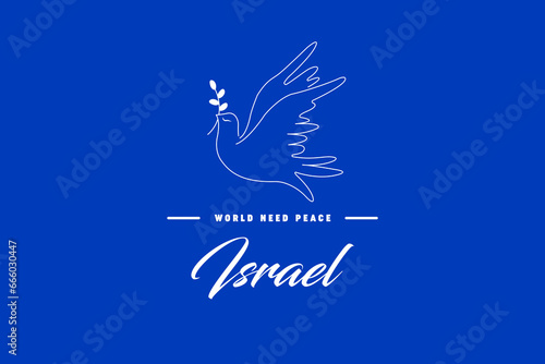 Pray for Israel vector illustration Background. Free Israel flag wallpaper, flyer, banner vector illustration