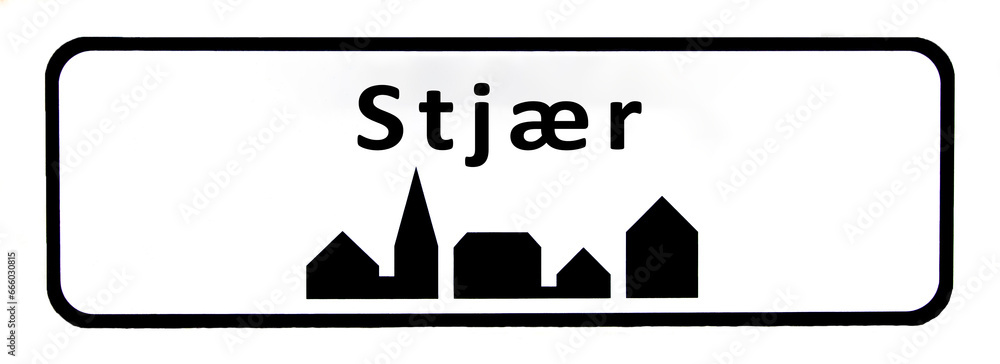 City sign of Stjær - Stjær Byskilt City sign of Stjær - Stjær Byskilt