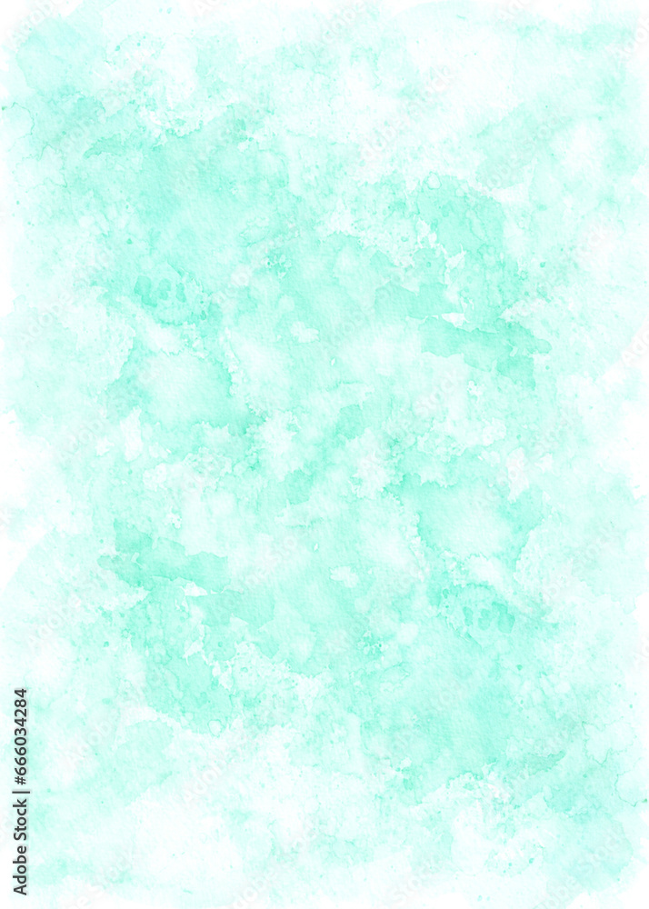 Light green watercolor background. Background for design and graphic resources. Empty space for inserting text.