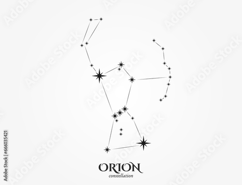 orion constellation. astronomy and stars design element