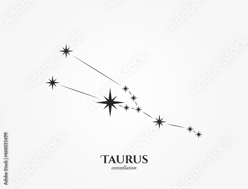 taurus zodiac constellation. astrological and horoscope symbol